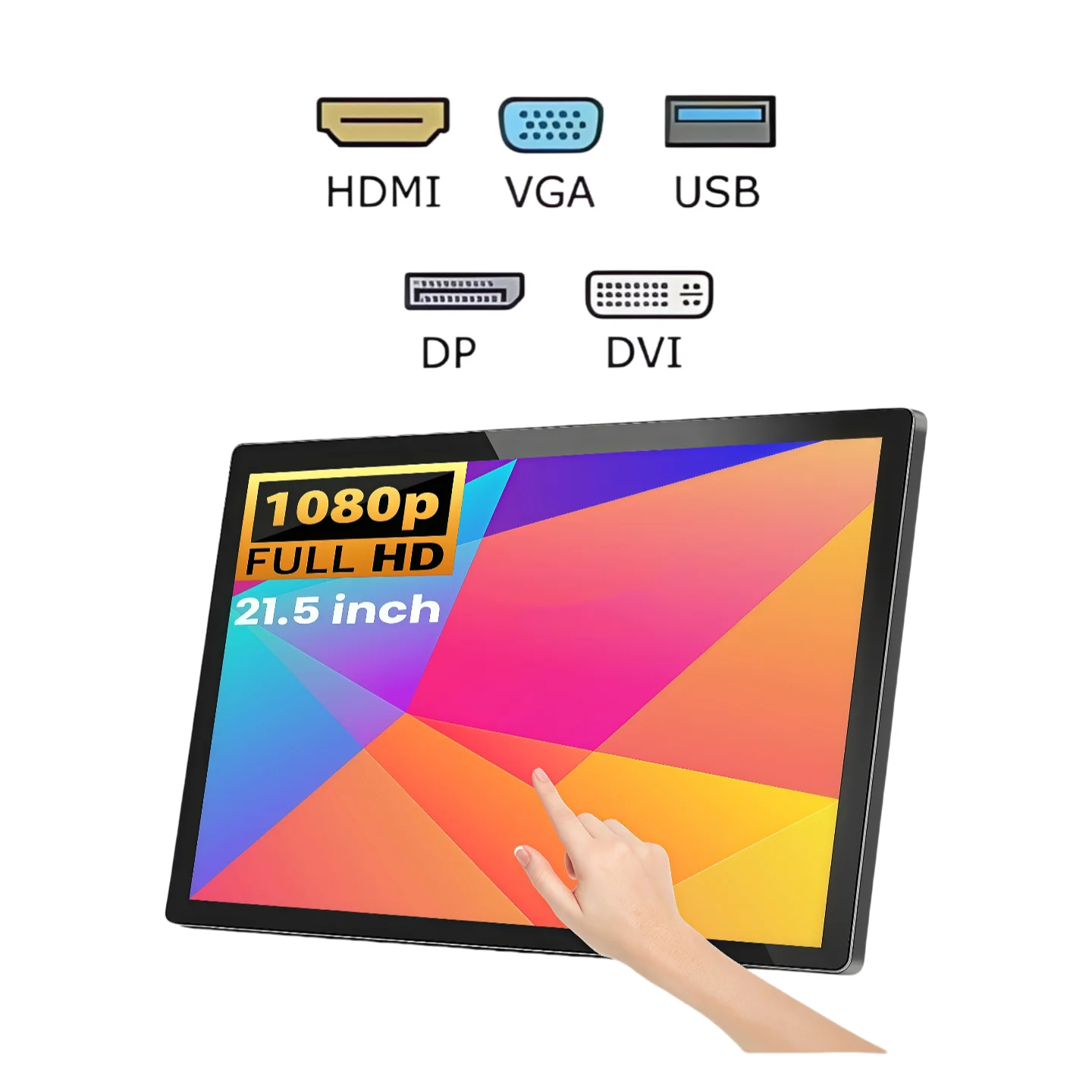 Support Raspberry Pi 5 Touch Monitor Panel IPS LCD Capacitive Touchscreen HDMI/VGA/USB/DP/DVI 15.6 18.5 21.5 24 27 Inch