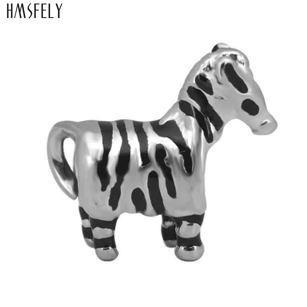 

HMSFELY zebra Beads For Charm Women Bracelet Jewelry Making Accessories Bead 316l Stainless Steel Beads