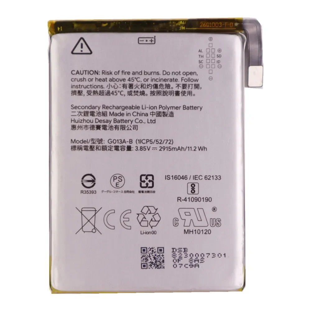 New 100% Original Battery G013A-B For HTC GOOGLE Pixel 3 G013B G013A Pixel3 2915mAh Phone High Quality Battery Bateria + Tools