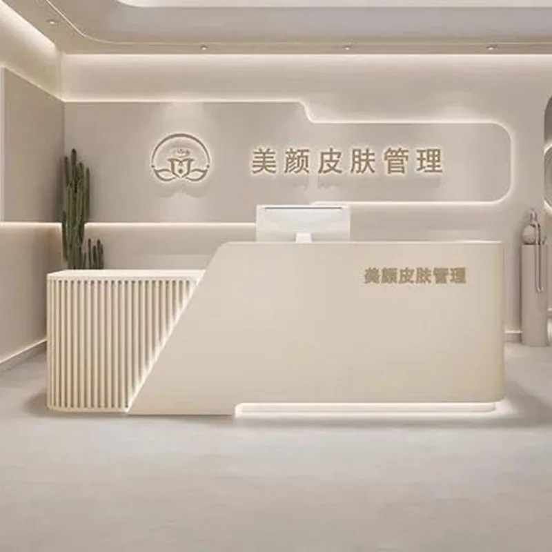 Welcome Church Pulpit Reception Desk Lectern White Laudry Cabinet Podium Stand Small Long Desk Luxury Bureau Unique Furniture