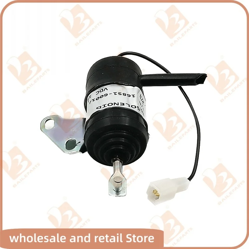 Solenoide de apagado de combustible 16851-60014 1685160014 para Kubota 12V 16851-60010 16851-60012 pieza de Tractor generador parada solenoide motor