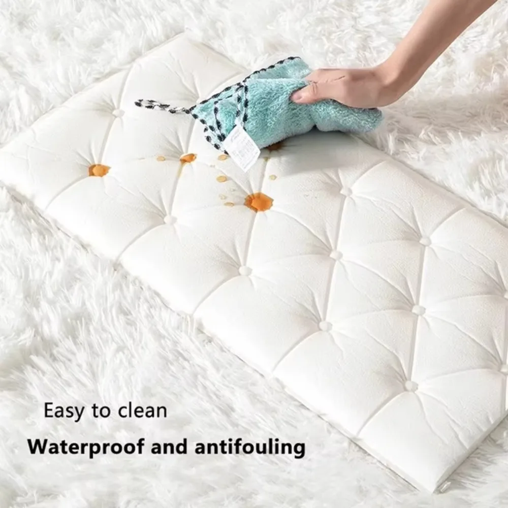 Soft 3D Foam Wallpaper Waterproof Self-adhesive Foam Adhesive Wallpaper 0.7cm Thick Foam Wall Mat Pad Nursery Room