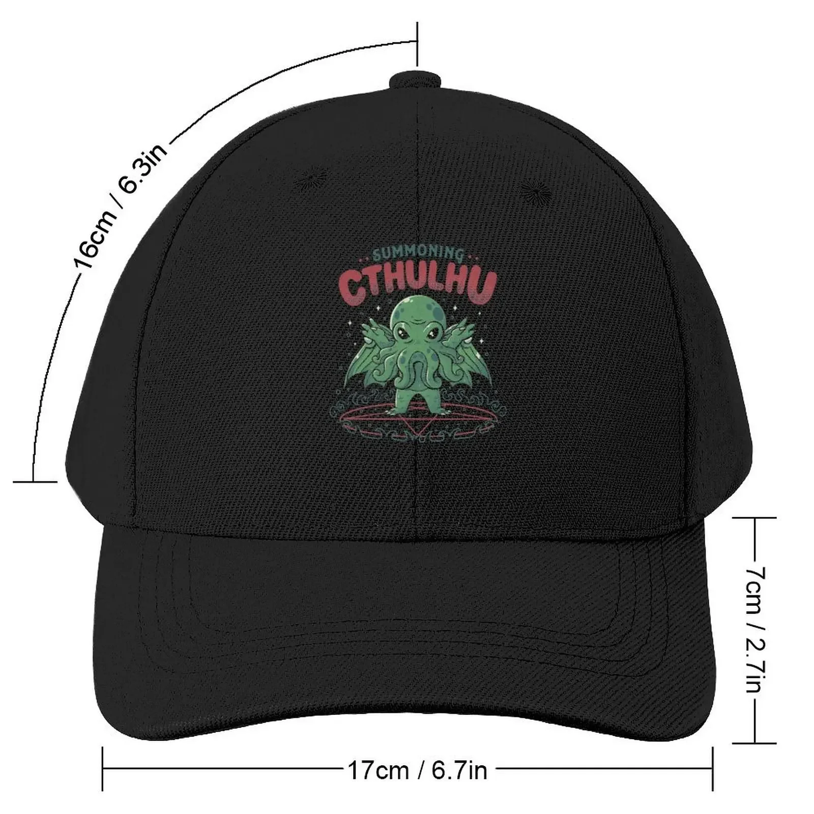 Summoning Cthulhu Cool Horror Gift Baseball Cap foam party Hat Uv Protection Solar Hat For Man Women's