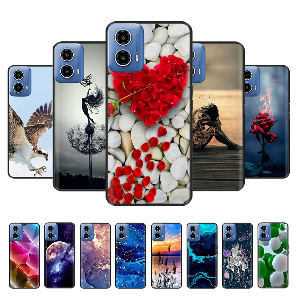 For Motorola Moto G34 Case 2024 Popular Flower Shockproof Silicone Cover For Moto G34 5G MOTOG34 G 34 Soft TPU Phone Cover Funda