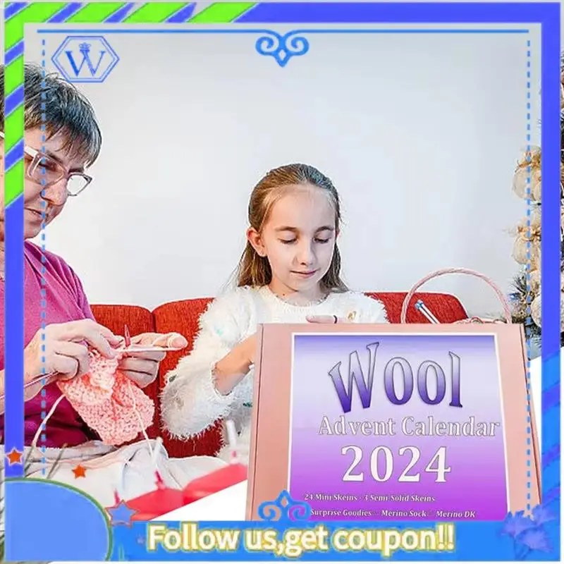 

Easy To Use Advent Countdown Knitting Theme Calendar 2024 Christmas Countdown Calendar Knitting Wool Family Interaction Crocheti