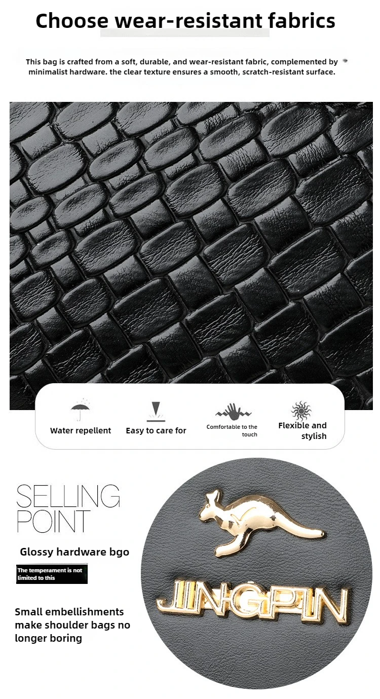 2025, neue Design-Damen-Umhängetasche, große Kapazität, echtes Leder, Textur, Telefon, Kosmetik, Geldbörse, stilvolle Umhängetasche für Damen – Detail 3
