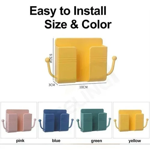 【Fast Delivery】Wall Bracket Wall Organizer Wall Mounted Organizer Shelf Wall Holder Hook Storage Box For Phone/Remote