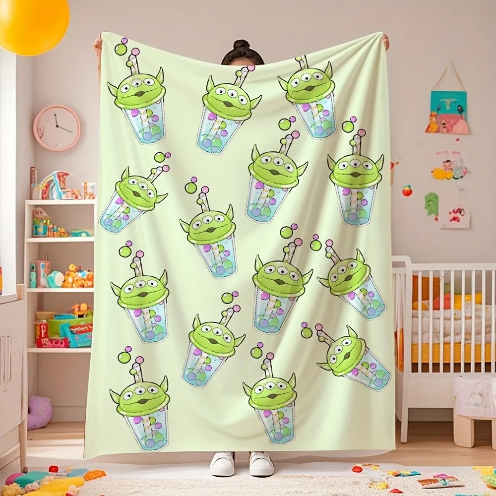 

1PC Cute Alien Blanket for Kids ,Multifunctional blanket suitable for home, outdoor, travel, camping, nap cover blanket.