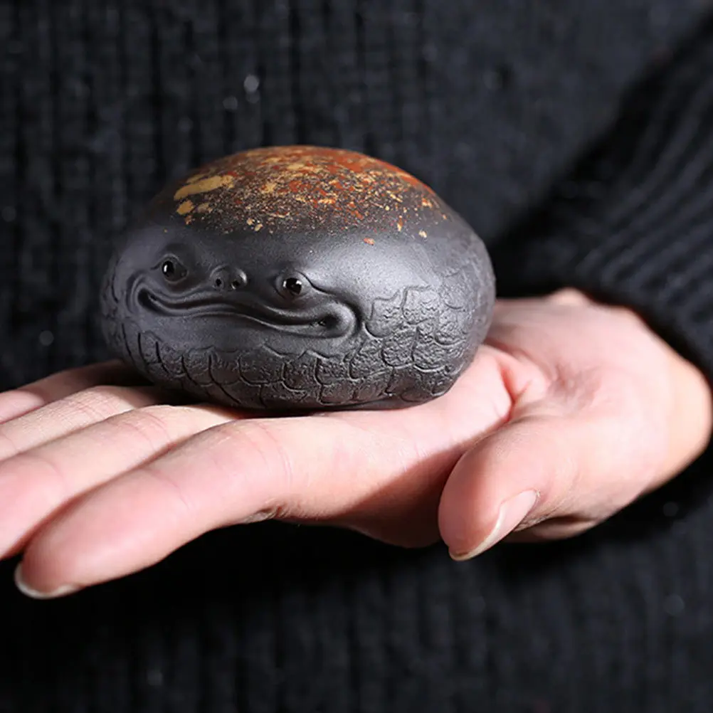 

1Pcs Tea Pet Decoration Simple Elegant Home Desktop Ornament Lovely Purple Clay Decor Decoration