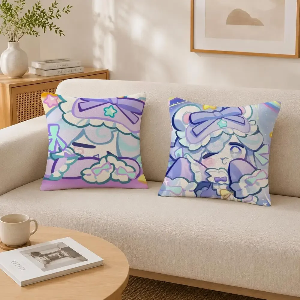 Game Cookie Run Kingdom Cushion Cover Soft Fluffy Short Plush  Pillow Case Throw Decorative for Sofa Bedroom Home Decor