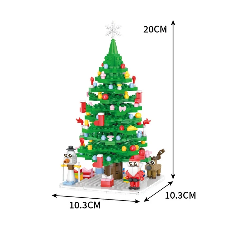 Hot Christmas Tree Building Blocks Set Box Kids Toys Xmas Advent Calendar Bricks Diy Kit Toy  For Kids New Years Gifts