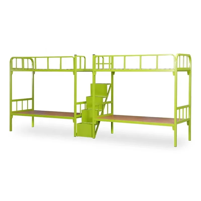 

Modern Decker Iron with Stairs Metal Bunk Beds for School Home Hotel Dormitory Bedroom Use Customized