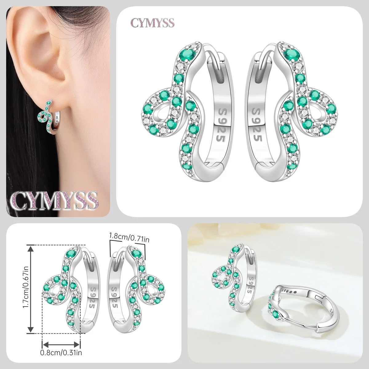 2026 NEU Original Einfache 925 Sterling Silber Niedliche Schlafende Katze Creolen für Damen Mode Feiner Schmuck Geburtstagsgeschenke – Detail 32