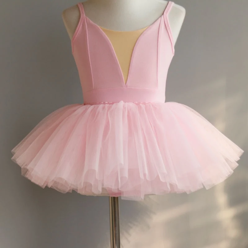 Respirant et confortable mode polyvalente enfants Ballet danse Sarong filles âgées Bustier maille jupe Ballet jupe danse