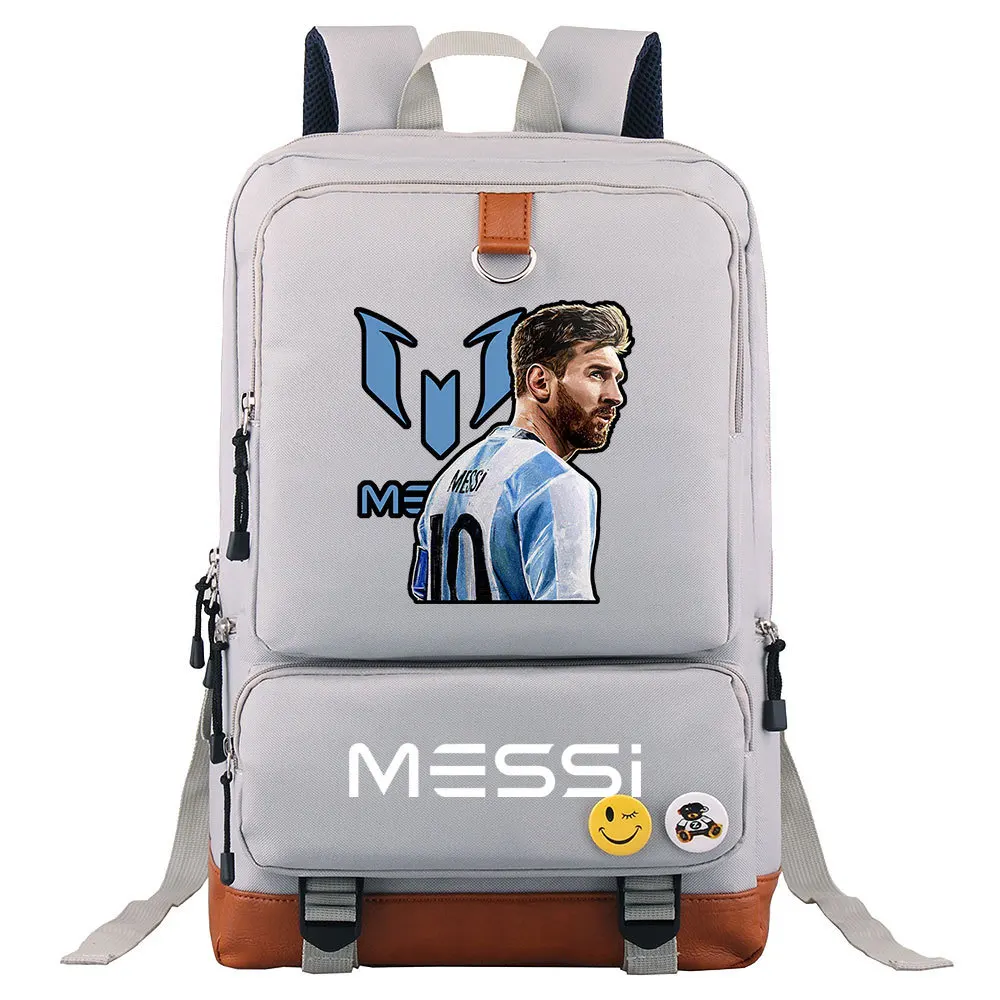 Messi Vintage Backpack Women Men Commuting Large Travel Rucksack Casual Schoolbag for students Laptop Travel Hiking Daypack