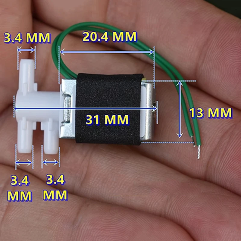 

CJAV13 DC 9V-12V 2-Position 3-Way Mini Electric Solenoid Valve N/O Normally Open Air Flow Control Valve Corrosion Preventive