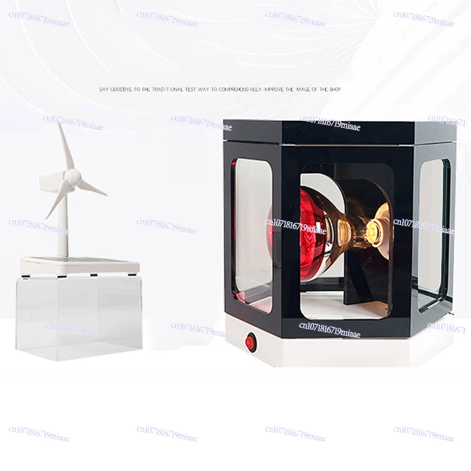 

MO-623Rotatable Window Tint Heat Box,150W Infrared Lamp Display Box with 6 Glass Panels for Demo Heat Rejection of Window Film