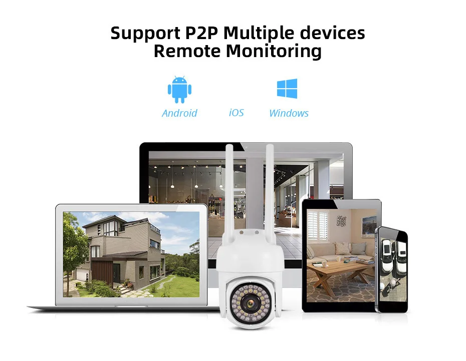 2MP 1080P  2.4G&5G Dual Band WIFI YiLot APP Full Color WIFI PTZ  IP Dome Camera AI Humanoid Home Security CCTV Baby Monitor