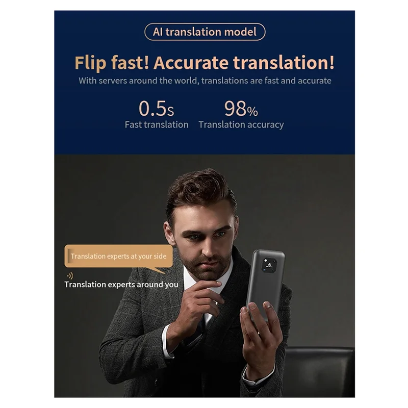 ABUO-New Z16 Smart Instant Voice Offline Translator Machine 139 Languages Real Time Multi-Languages Tool Portable Translation