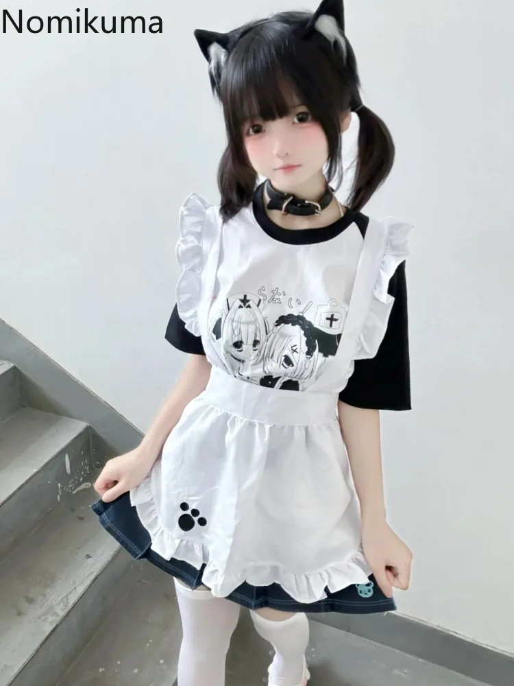 Sweet Y2k Tops Japanese Woman T Shirts Anime Print Tees Fashion Casual Summer Camisetas Oversized Tshirts 2024 Women Clothes