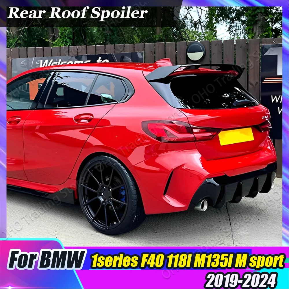 

Car Rear Roof Trunk Spoiler For BMW 1 Series F40 118i 120i M135i M Sport 2019-2024 Tail Wing Styling Body Kit Black Tuning