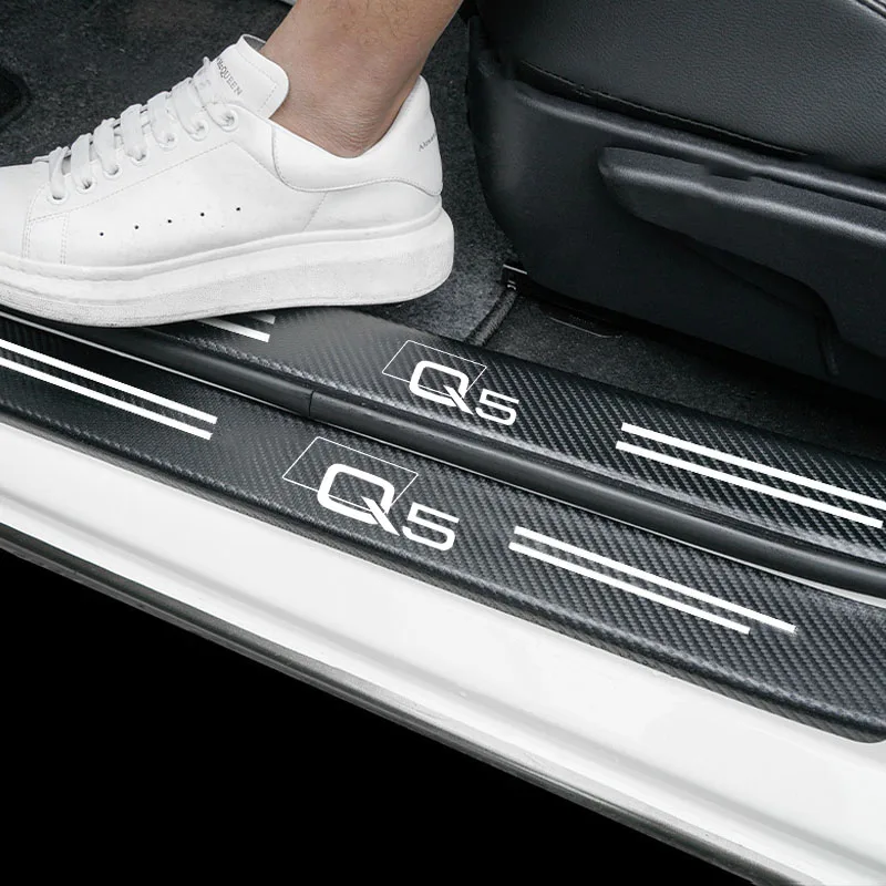 Car Door Sill Guard Plate Threshold Protector Running Entry Board Pedal Cover For Audi Q5 Car Accessorie Senior sense Waterproof