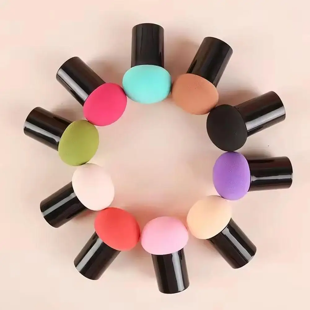 Cosmetic Puff Powder Brush Round Head Mushroom Shape Handle Makeup Foundation Sponge Concealer Smooth Dry & Wet Beauty Tool