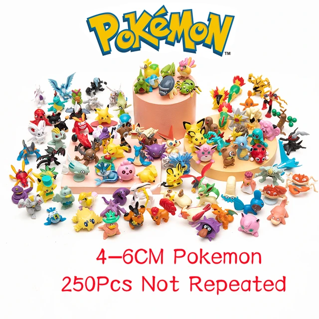 Pokemon Anime figurki duży rozmiar losowy 10/20/30/40/50PCS Model akcji słodka zabawka prawdziwy Pikachu 4-6CM prezenty urodzinowe dla dzieci