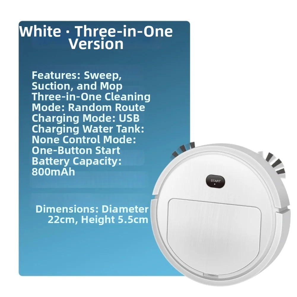 Smart Robotic Vacuum Cleaner Cleaning Tool Robotic Vacuum 3-in-1 Cleaning Powerful Suction Double-sided Brushes