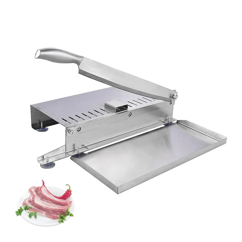 

Stainless Steel Manual Meat Slicer Fish Poultry Cutter Bone Cutting Machine