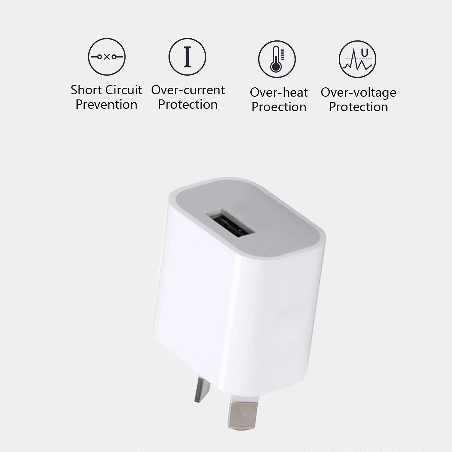 3pcs/5pcs/10pcs 15w Quick Charge 5V 2A Australia New Zealand AU Plug USB Wall Travel Charger Power 240v for iPhone Xiaomi 9v