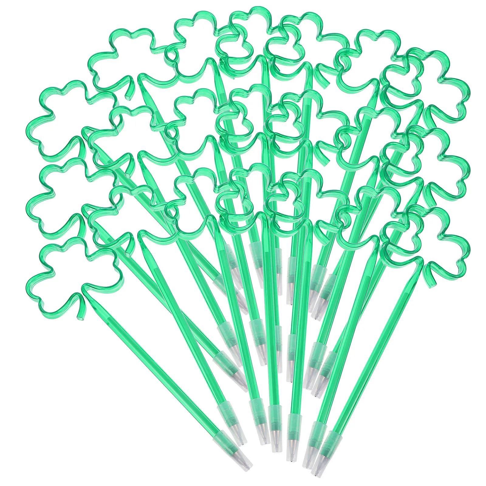 

20Pcs Realistic Clover Ballpoint Pens Smooth Writing Student Pens Novelty Flower Pen Decorative Office Desk Supplies