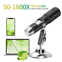 Handheld Digital Microscope Wireless Portable for Kids Adults 50x-1600x Magnification with 360 Rotate Stand For iOS Android PC