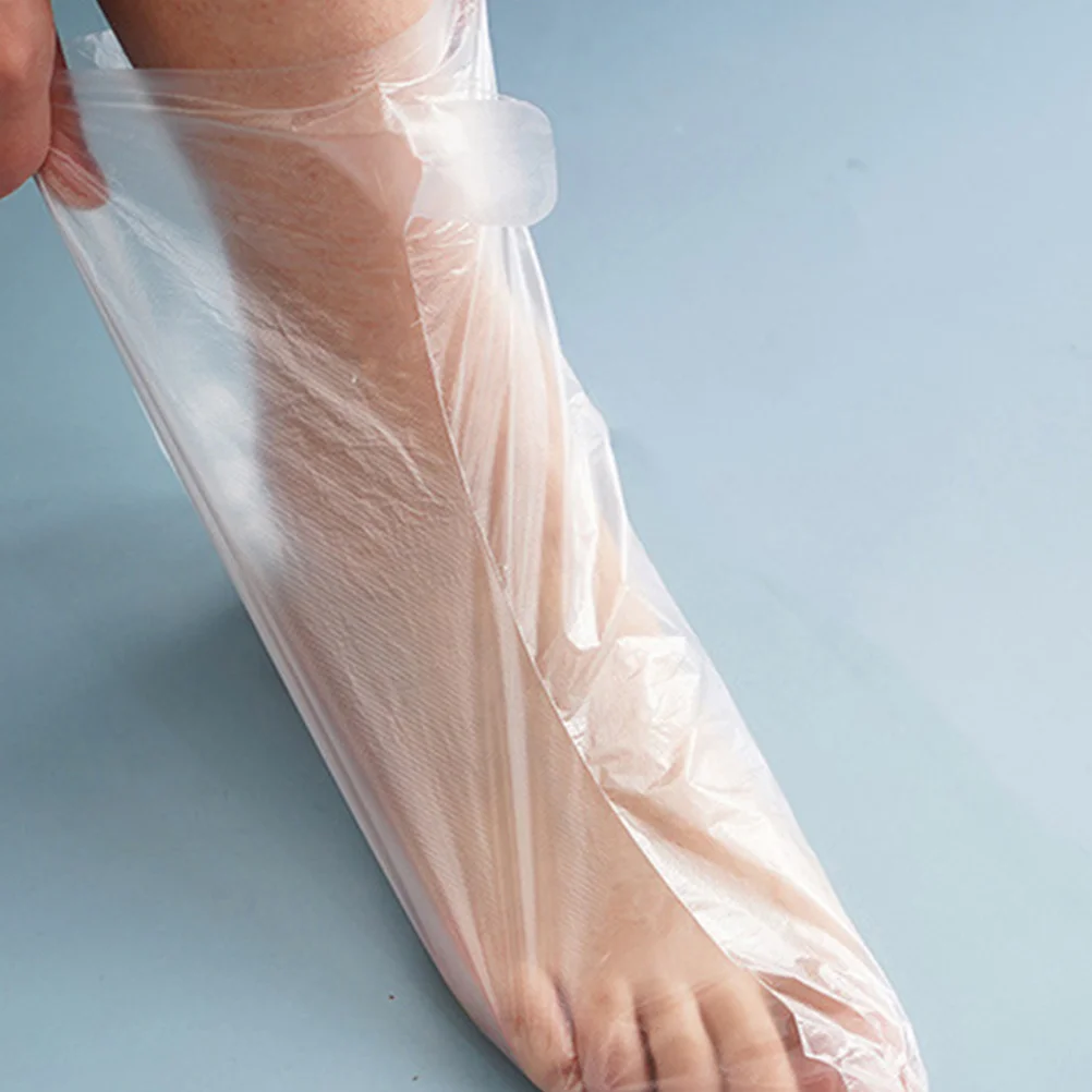 Disposable Foot Mask Plastic Shoe Covers Socks Moisturizing Supplies Use Feet Pedicure Liners One Time