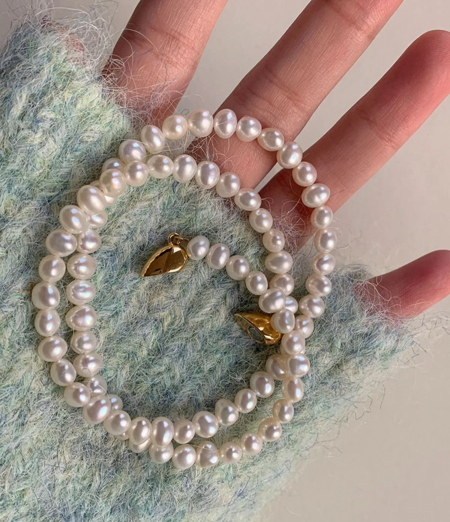 Romantic Love Heart Natural Baroque Freshwater Pearl 14K Gold Filled Female Necklace Jewelry For Women Wedding Gifts No Fade