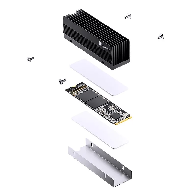Jonsbo M201 M202 M.2 SSD disipador de calor de aluminio M.2 2280 SSD radiador de disco duro con almohadilla térmica de silicona