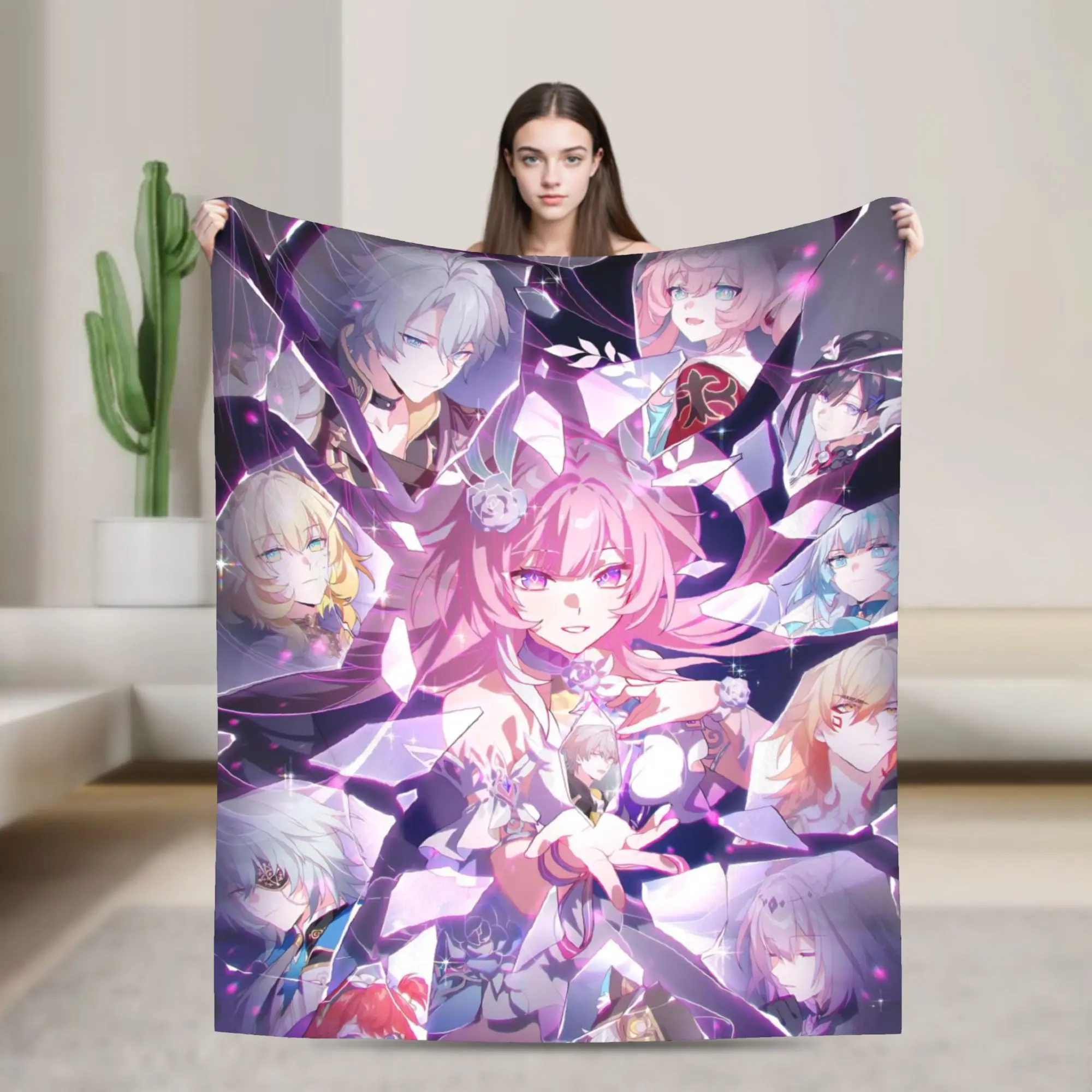 Honkai Star Rail Blanket Super Soft Cozy  Throw Blankets for Couch 50x60 Inch Multi-size Plush Thin Quilt