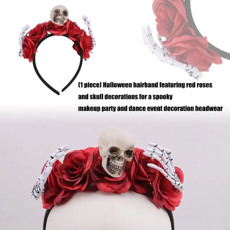 Leichte Halloween-Totenkopf-Stirnbänder für Erwachsene und Kinder, Kostüm-Party-Zubehör Y166