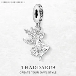 Magically Elf Fairy Pendant 925 Sterling Silver Dangle Charm Women Cute Fine Jewelry