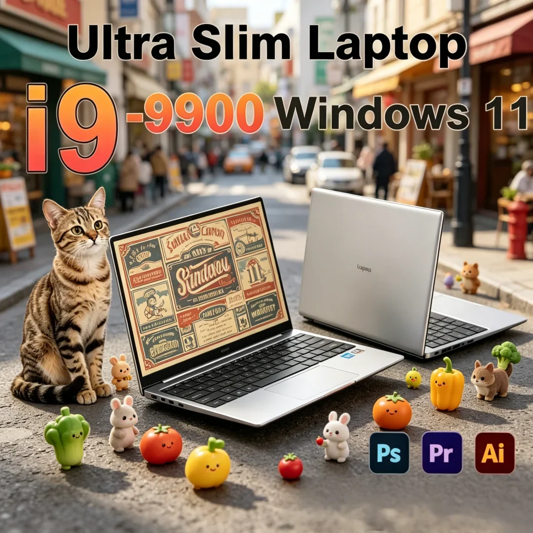 

2026 Sagacious New 15.6 Laptop Intel Core I9-9900 32GB 2TB Gaming PC Arcane Ultra Slim Freelance Study Computer PC Windows 11