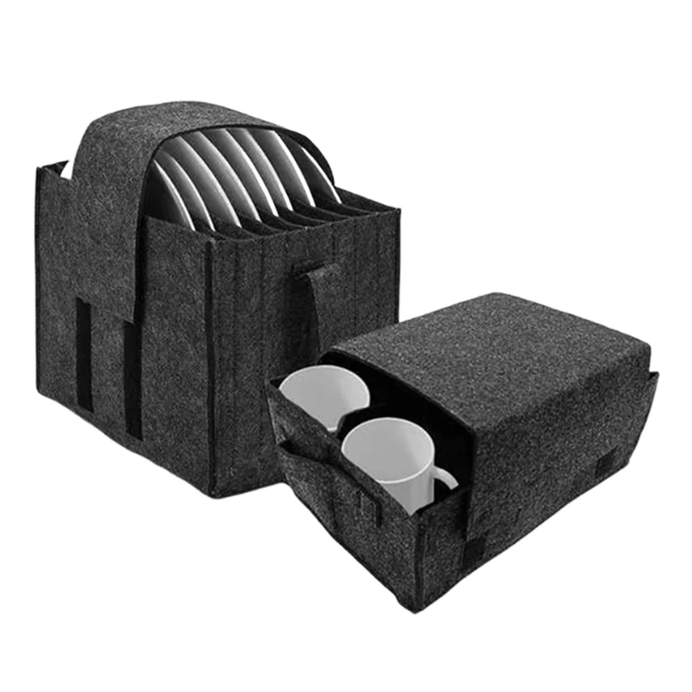 

Набор из 2-х органайзеров для тарелок и чашек с разделителями, для кемпинга, автодомов и кухонь караванов