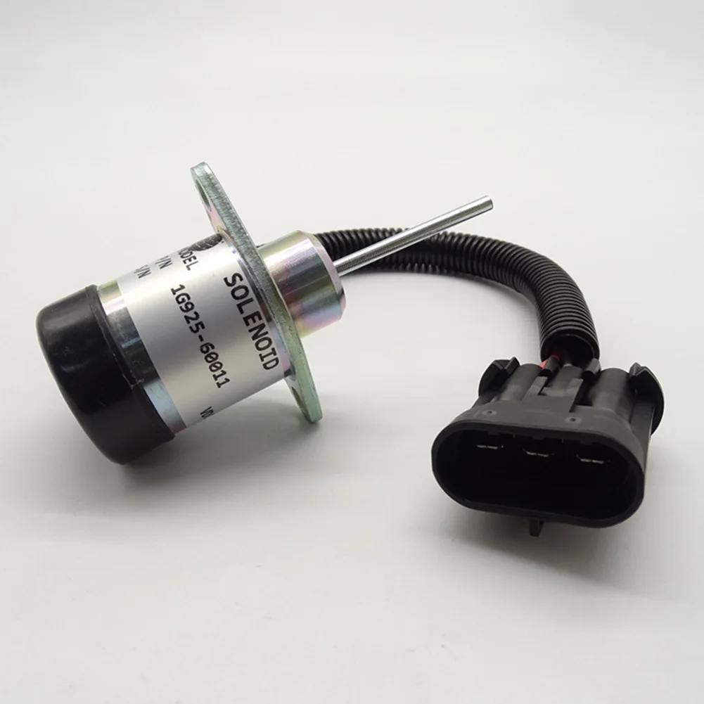 1PCS 12V Fuel Shutoff Solenoid For Bobcat S185 Skid Steer Replace 1G925-60011 Stop Valve Heavy Equipment Air Intake Part