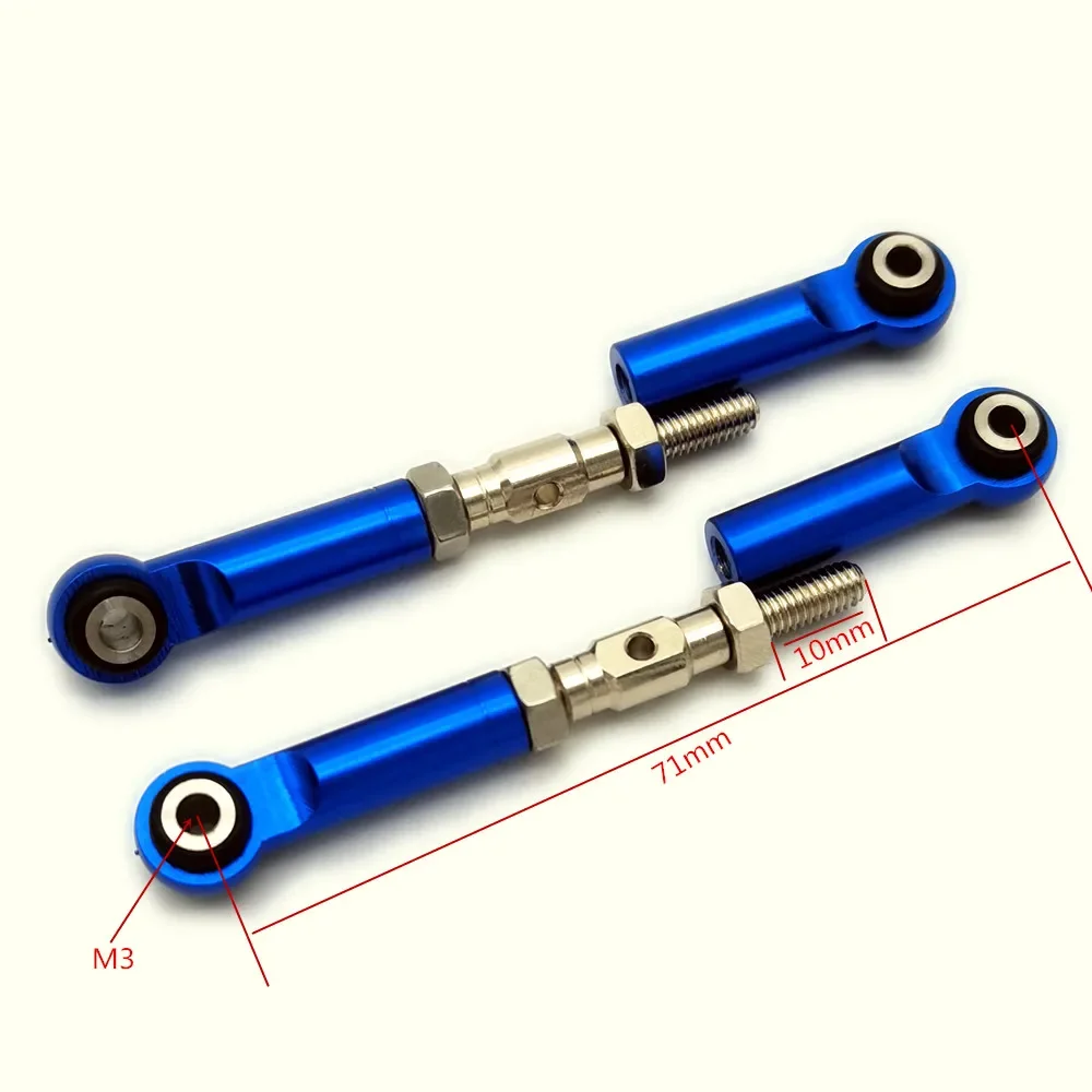 Hard Steel Rear Ajustable Turnbuckles Camber Link Assembled with Aluminum Ends for Traxxas Slash Rustler Hoss Stampede 3644