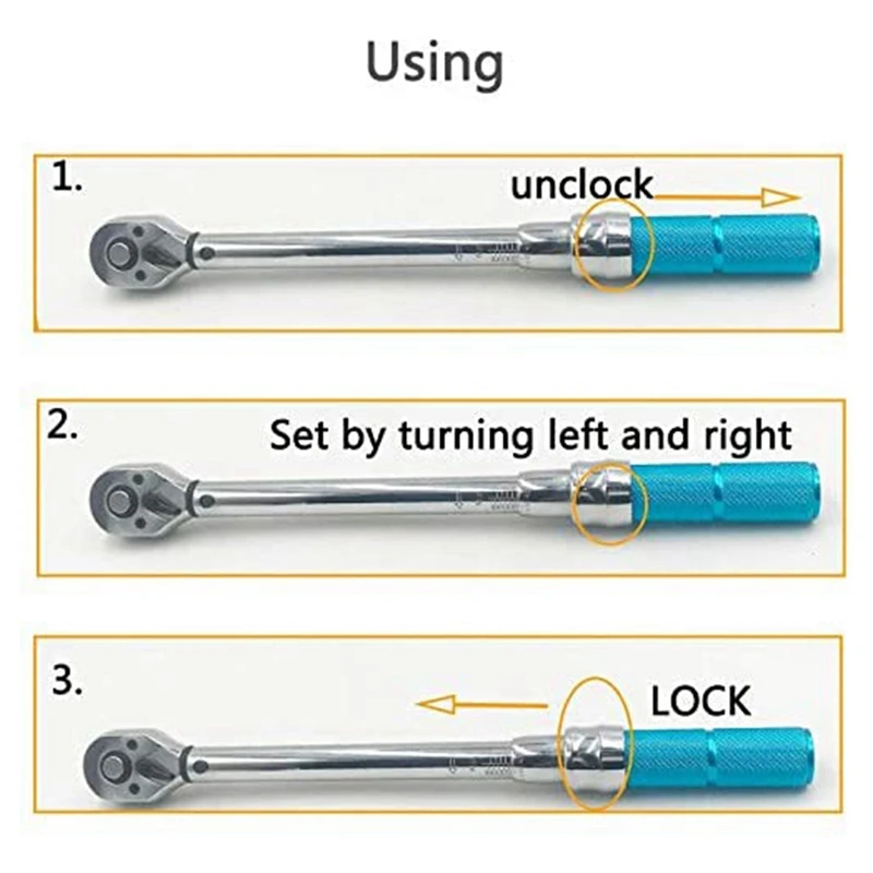 5-60N.M 3/8 Inch 10Mm Adjustable Torque Wrench Ratchet Torque Wrench Preset Torque Wrench Auto Repair Tools