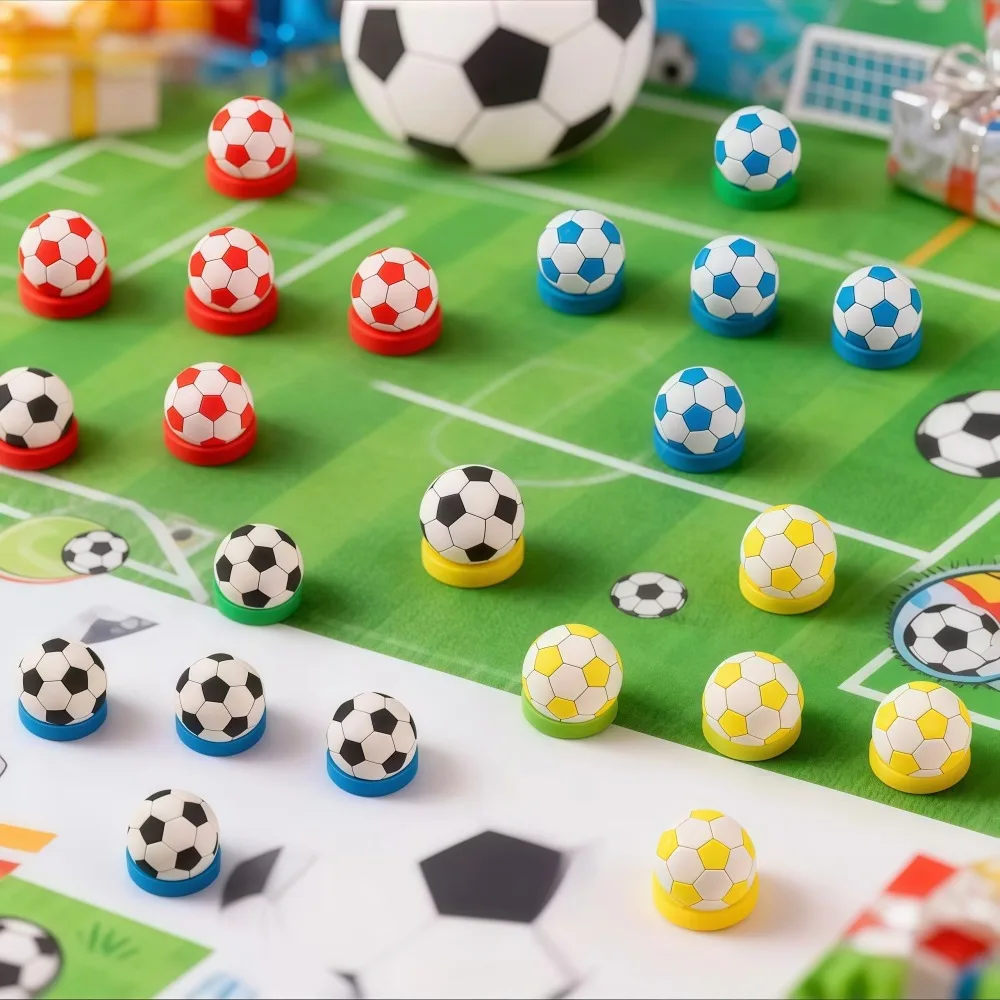 12 Borradores Creativos de Fútbol con Diseño de Dibujos Animados, Regalo o Premio para Fiestas Escolares, de Jardín de Infancia, Cumpleaños, Carnaval y Eventos Deportivos