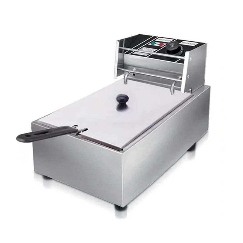 

Electric fryer, commercial, stall, large capacity, French fries, deep fry, multi-function, thickened