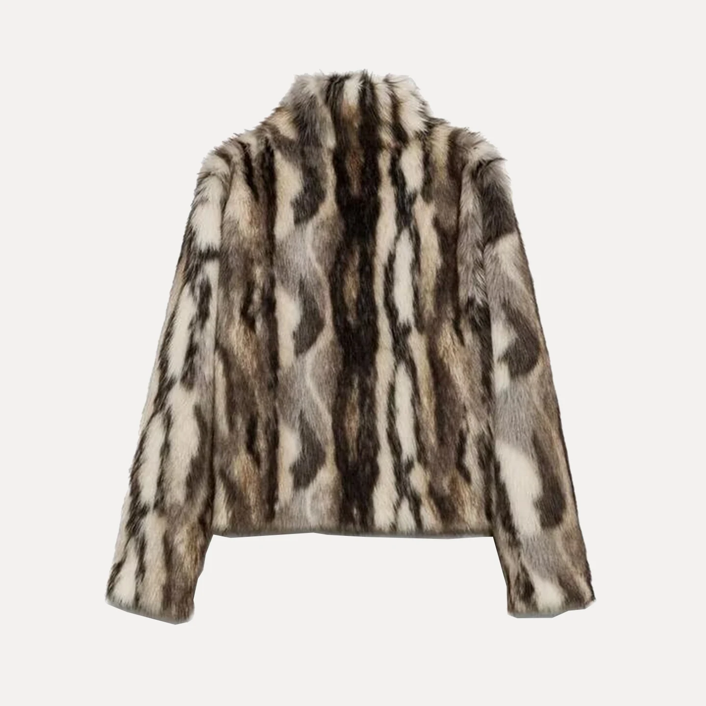 Z casaco feminino com efeito de pele artificial 2025 novo sle personali outerwear longo sve solto ajuste fibra de poliéster