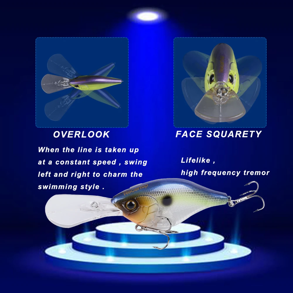 CCLTBA 11cm 22g Deep Diving Rattle Crankbait Fishing Lures Float Wobble Artificial Bait for Bass Fishing Deepwater Lure Tackle