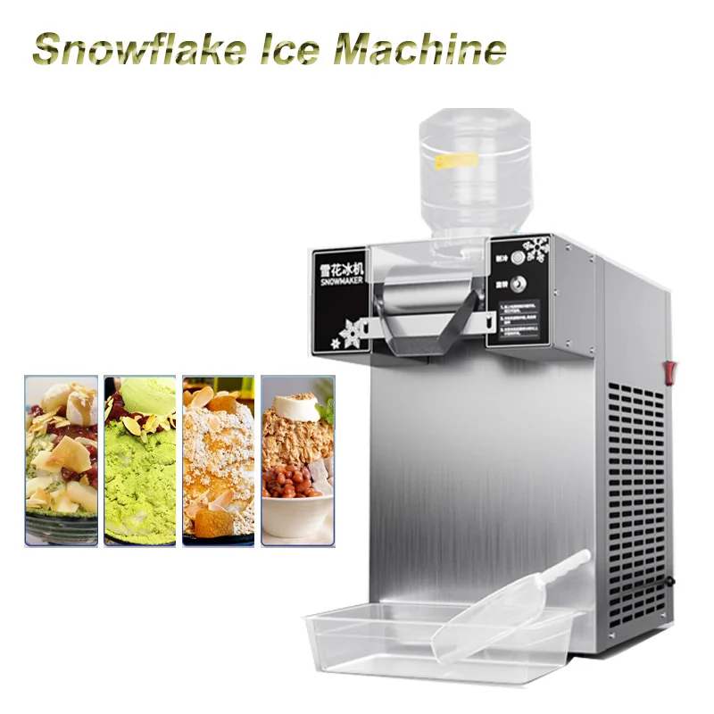 

220kg/24h Snowflake Ice Machine Coke Juice Red Wine Snow Sponge Crusher Machine Snowflake Ice Maker Full Automatic Commercial