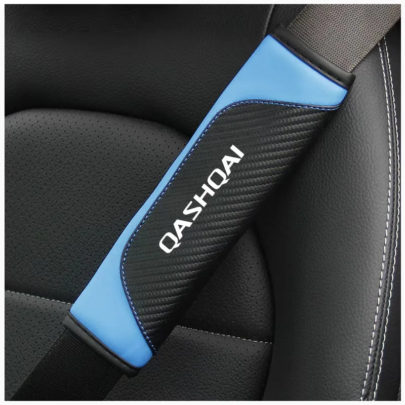 2PC Car Seat Belt Cover Shoulder Protector Cushion Pad Accessories For Nissan Qashqai Nismo Juke J10 J11 X-Trail T32 T31 Kicks view 5